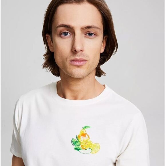 New And Now This Men's citrus Graphic Crewneck Short Sleeve T-Shirt Top XXL - Picture 5 of 9